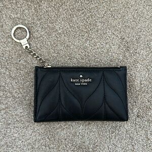 Kate Spade Black Quilted Card Holder